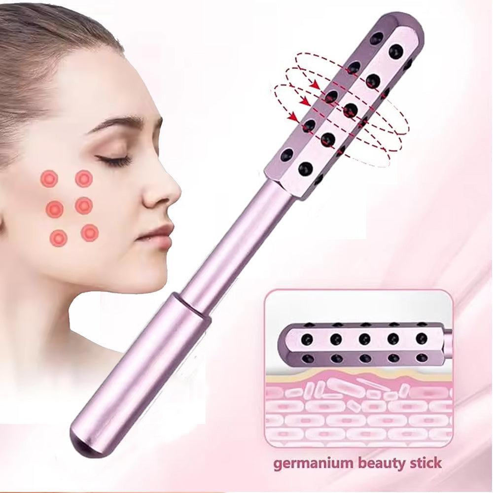 Pink beauty stick with Germanium technology on a light pink background