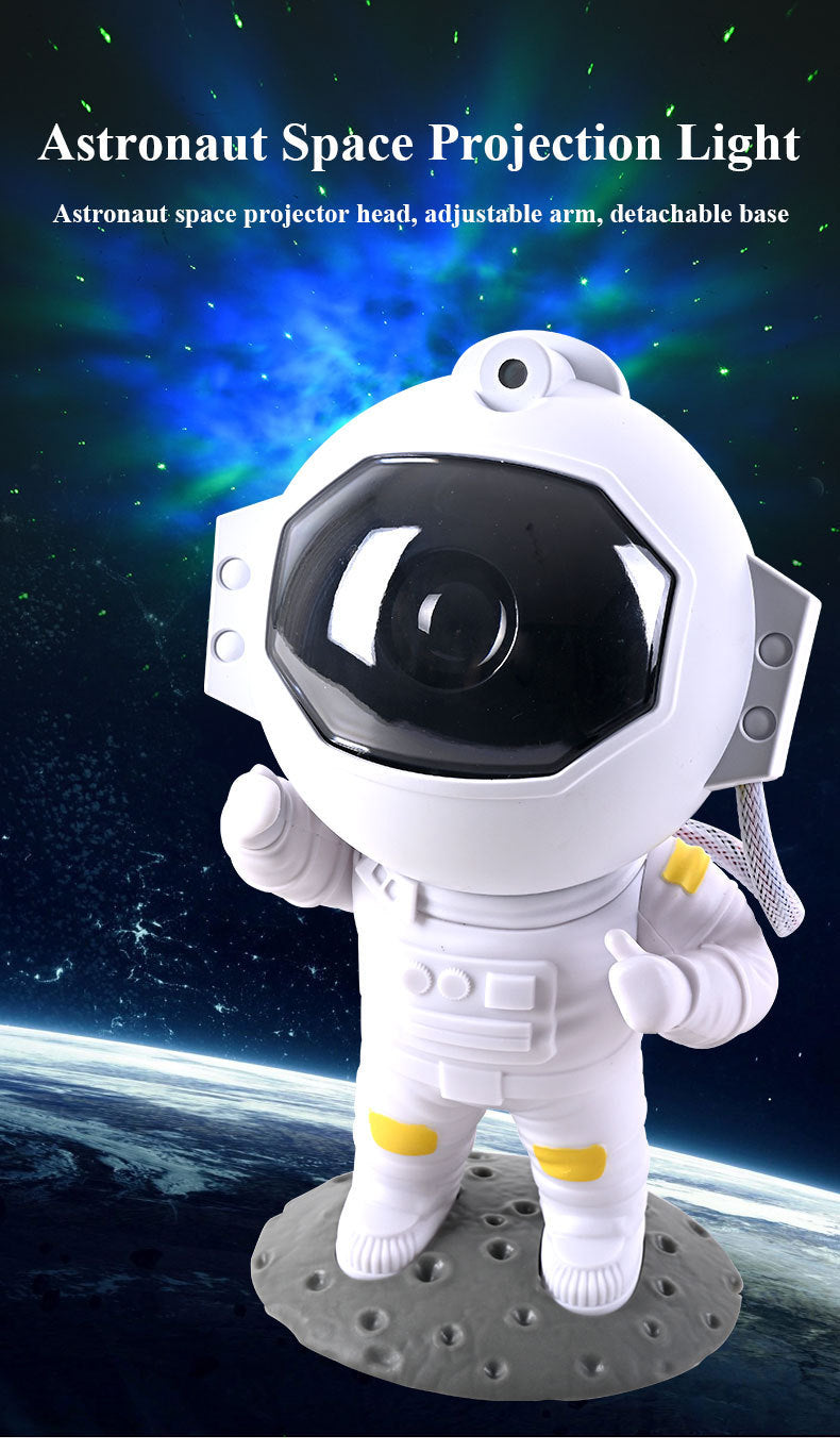 Astronaut space projection light with a space-themed background