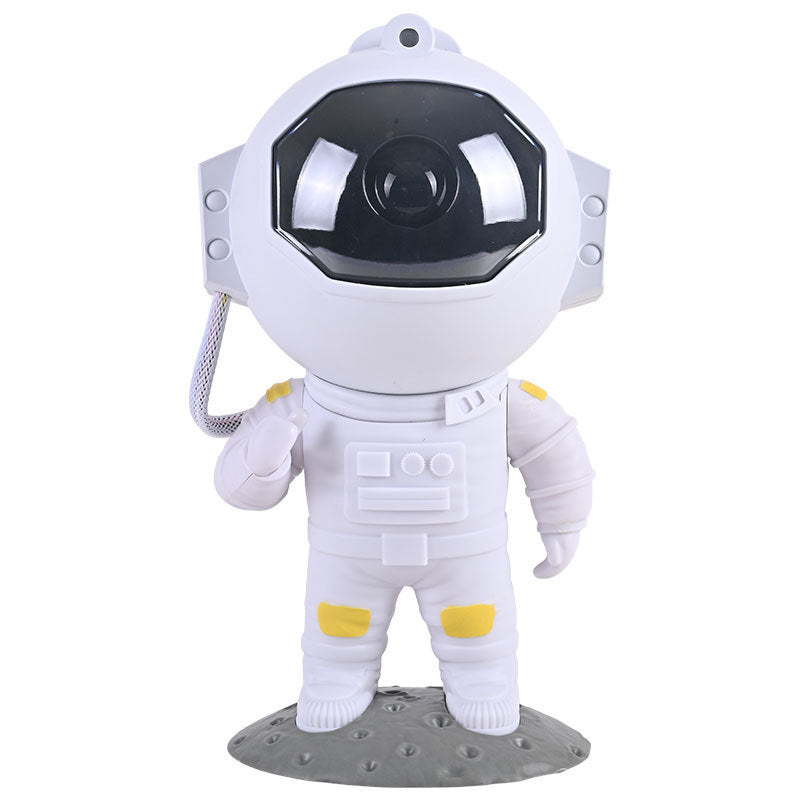 Plush toy in an astronaut costume on a white background