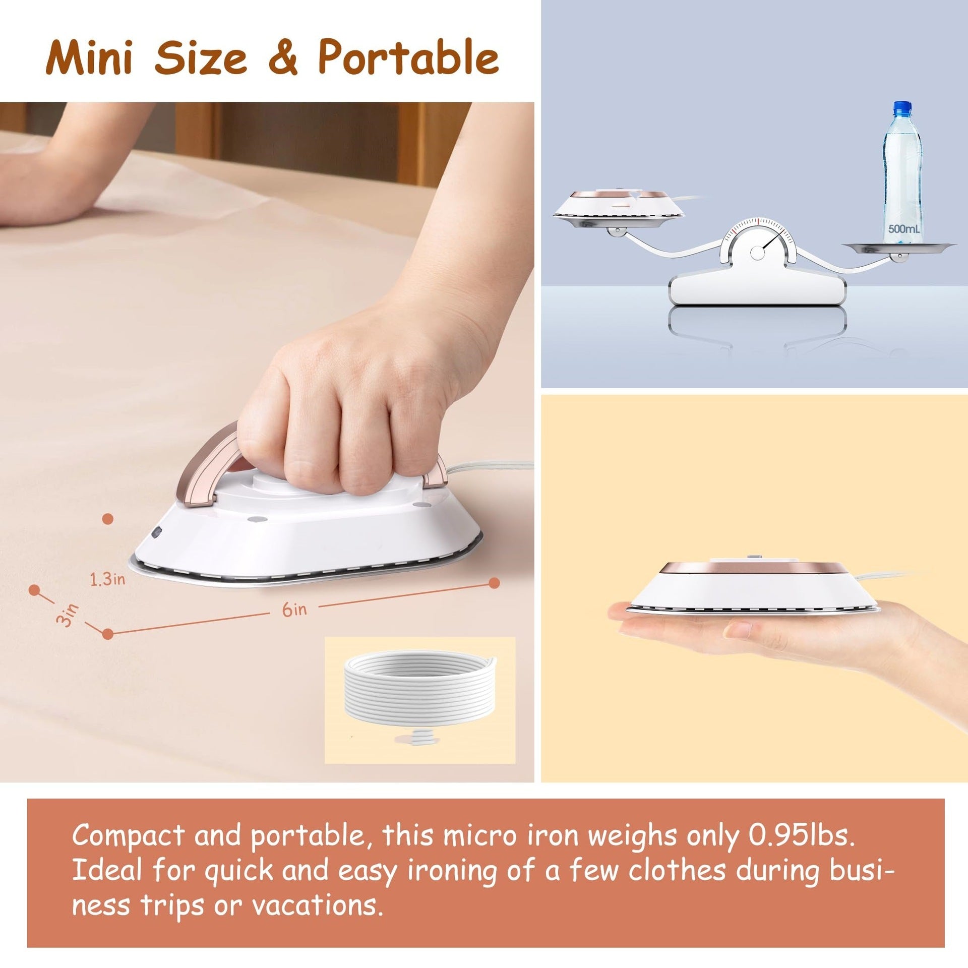compact and portable mini iron