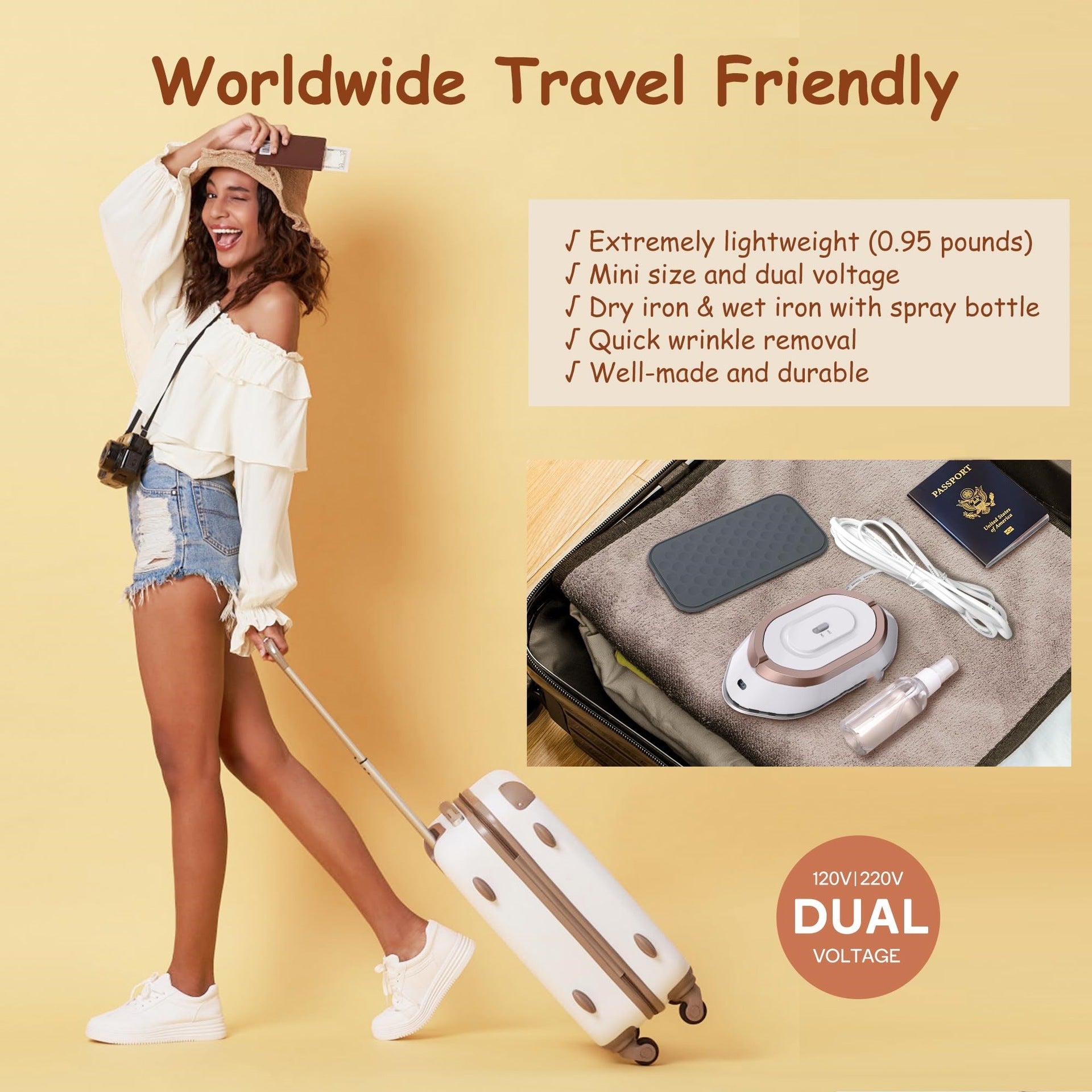 travel friendly mini iron