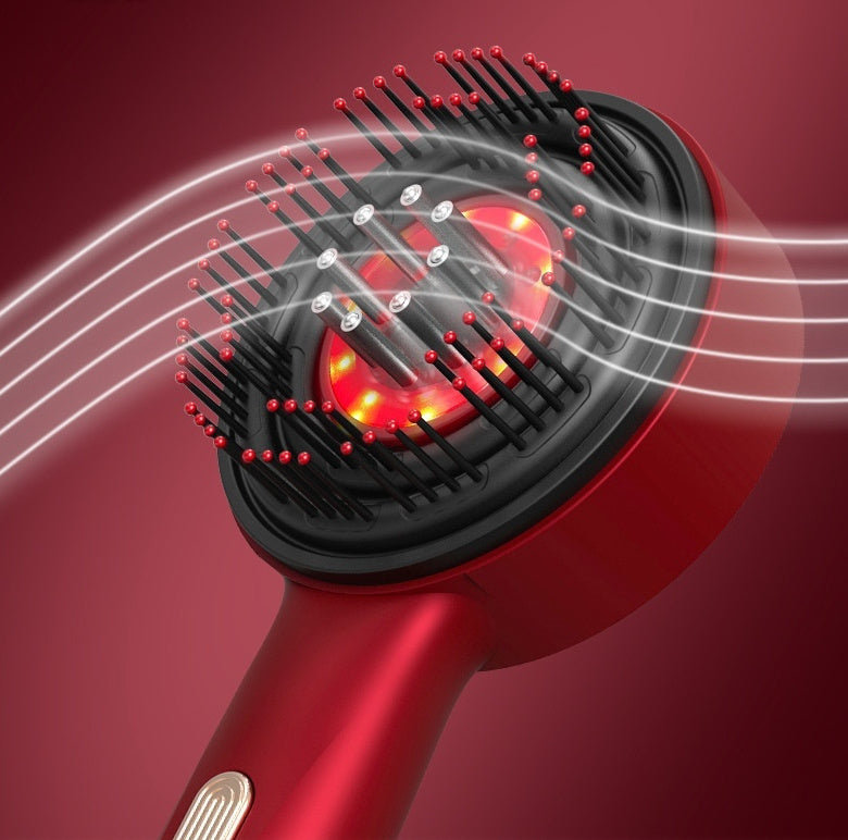 Electric Scalp Massage Comb – Red Light Therapy Anti-Slip Hair Care Brush for Home Use 