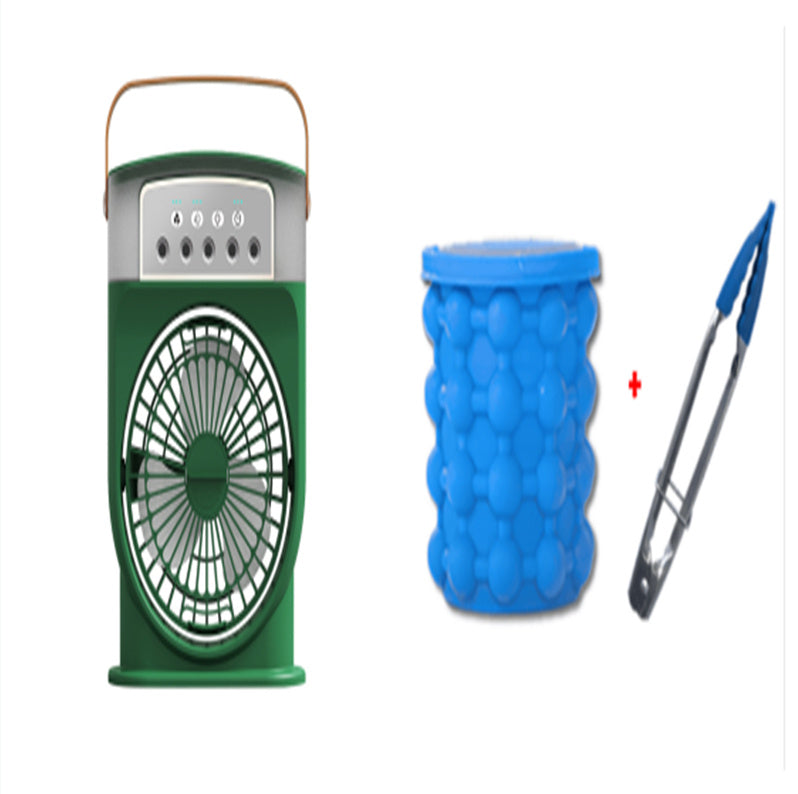 Portable USB Air Cooler Fan with 5 Sprays, 7-Color Light & 600ML Water Tank – Mini Air Conditioner & Humidifier - Trendz Touch