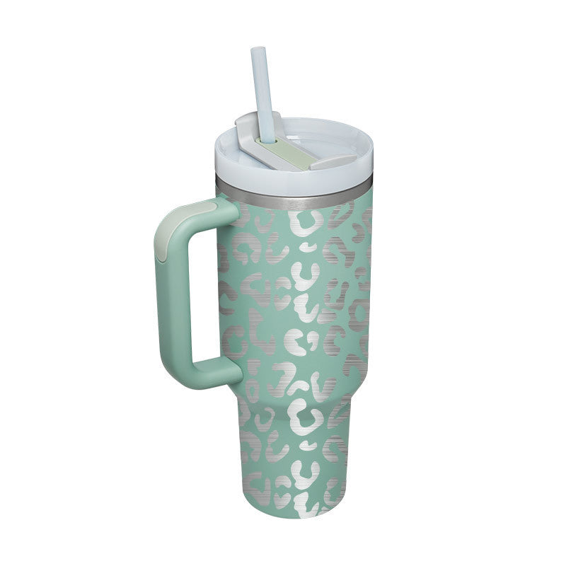 40 Oz Tumbler With Handle Straw Insulated, 