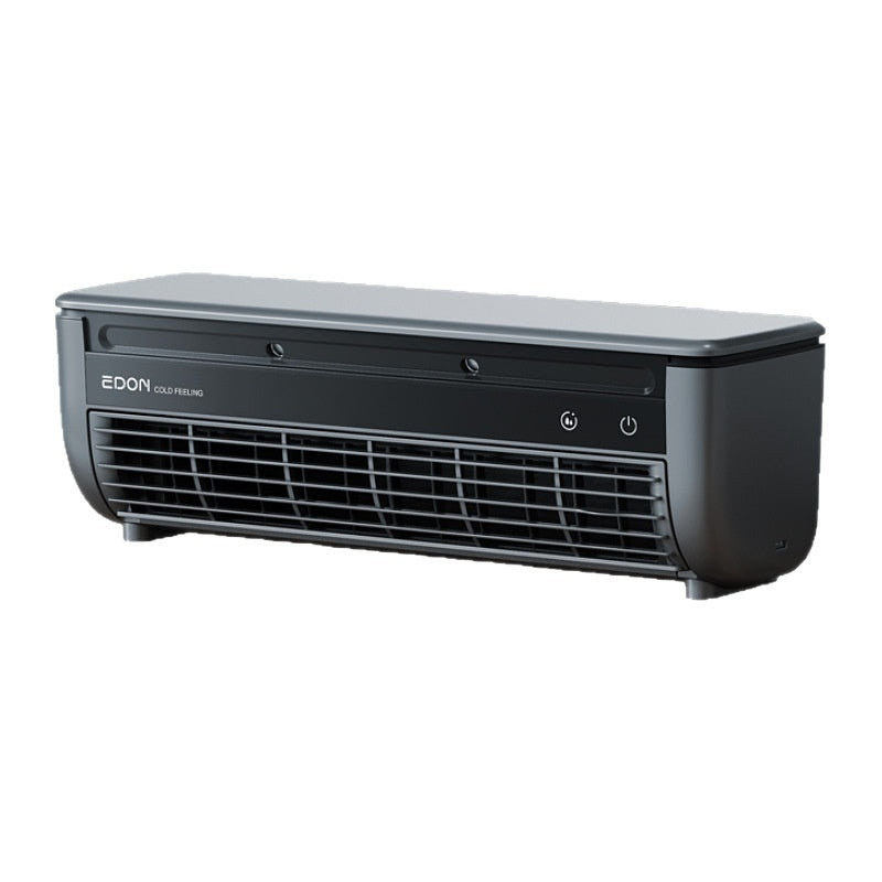 Black electric heater with 'Edon' branding on a white background