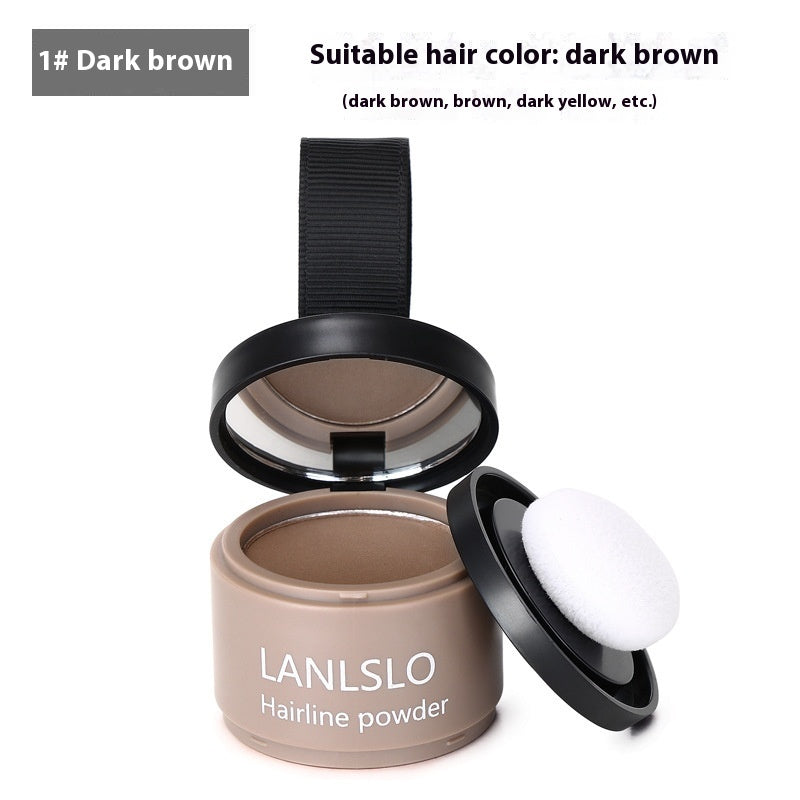 LANLSLO hairline powder with dark brown color option on a white background